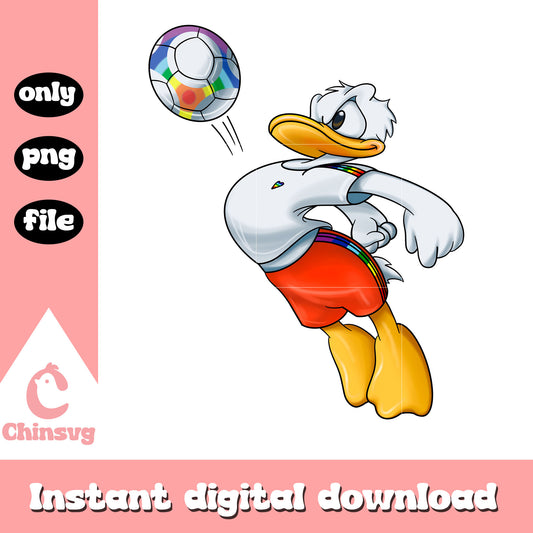 Donald disney football design png, disney donald duck png