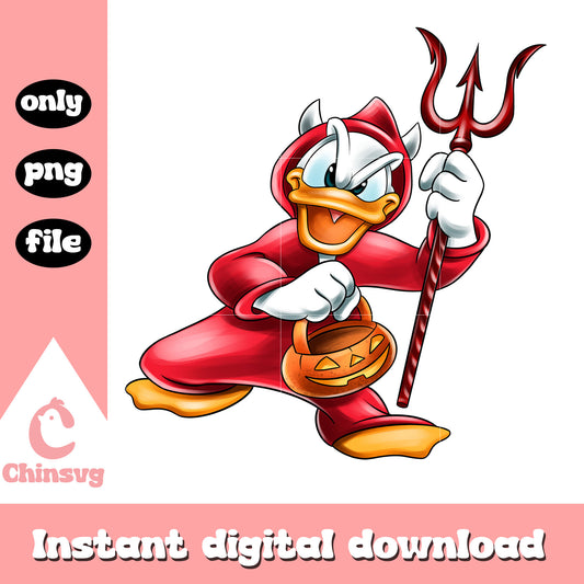 Donald disney halloween design png, halloween disney png