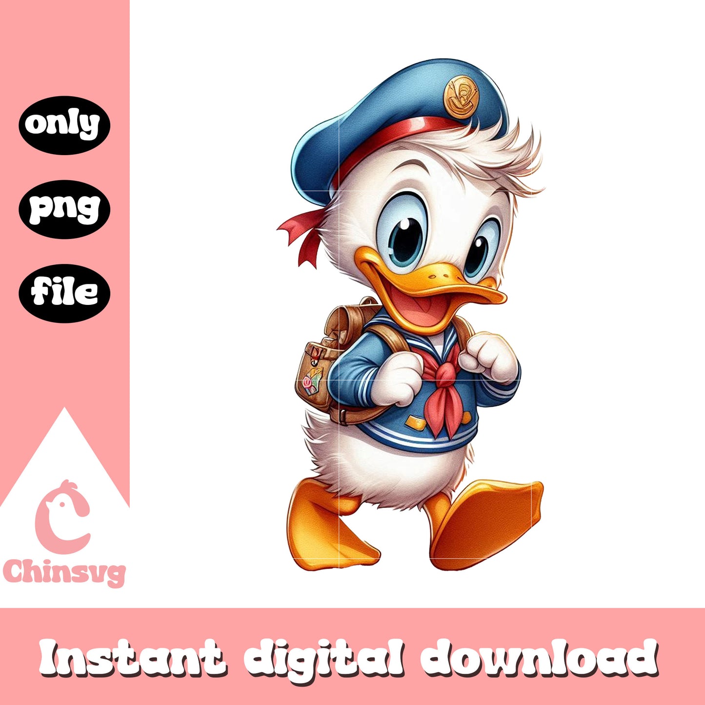 Donald duck back to school png, school specialty png