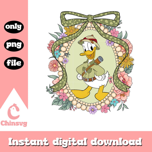 Donald duck character mirror png, disney png, animal kingdom png