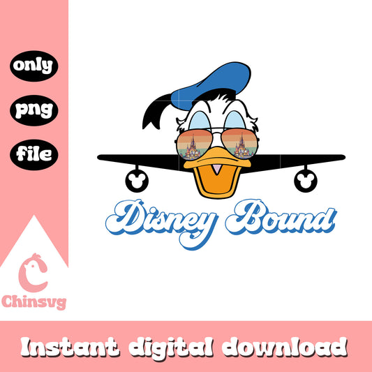 Donald duck disney bound png, disney bound png, plane png
