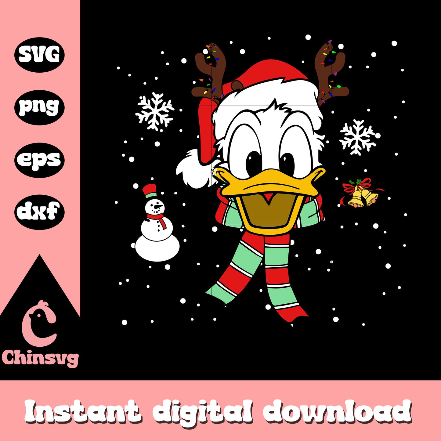 Donald duck merry christmas svg, christmas at disney world svg