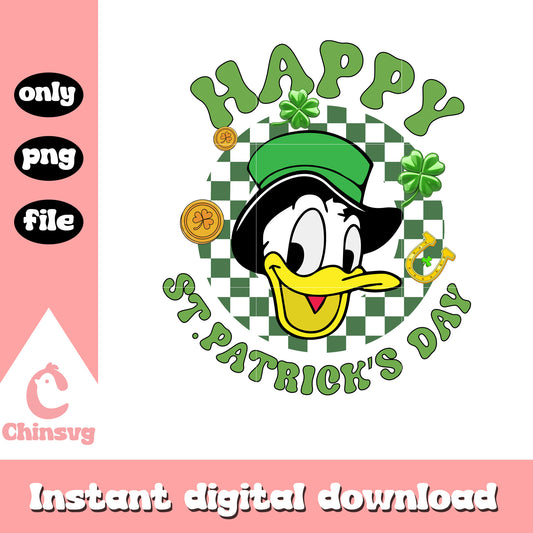 Donald head st patrick's day png, donald duck cartoon​ png