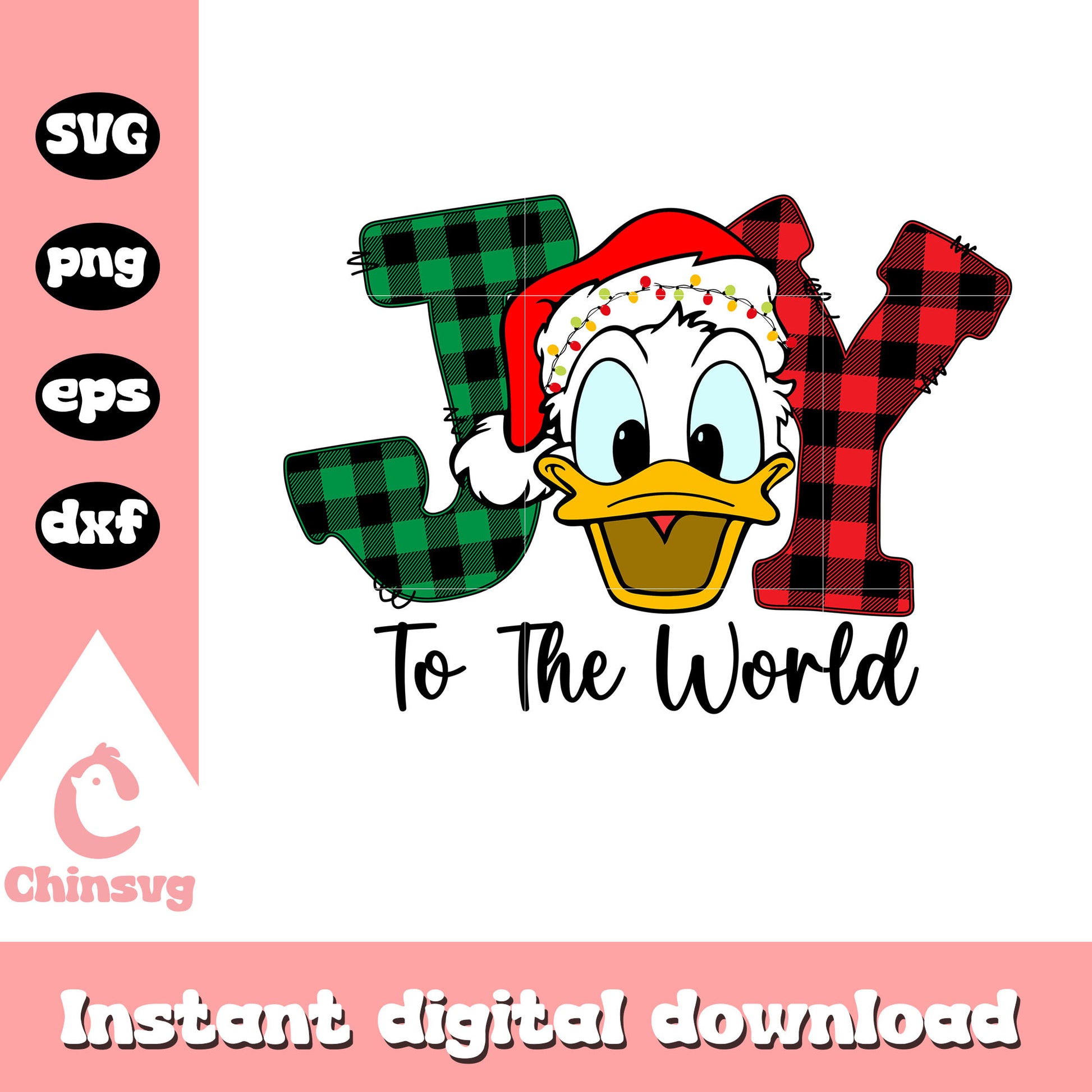 Donald joy to the world merry christmas svg, donald duck svg