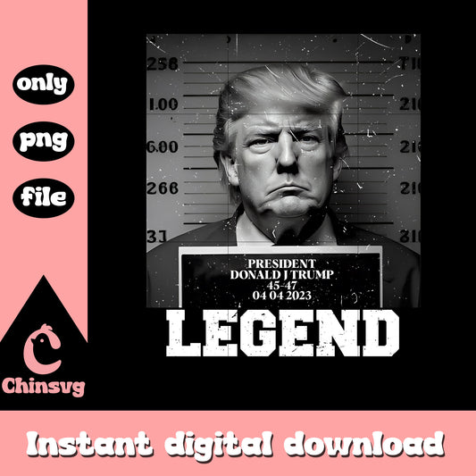 Donald trump 2024 legend black image png, trump fortrait png