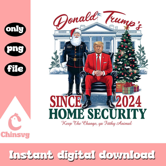 Donald trump since 2024 home security png, trump christmas png