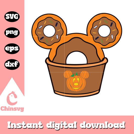 Donut mickey ears halloween svg, mickey mosue ears svg, disney svg