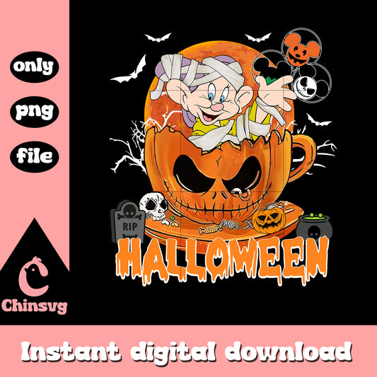 Dopey disney in horror cup design png, dopey snow white png