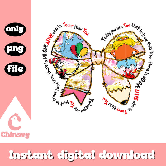 Dr Seuss coquette bow png, coquette bow png, dr seuss cartoon png