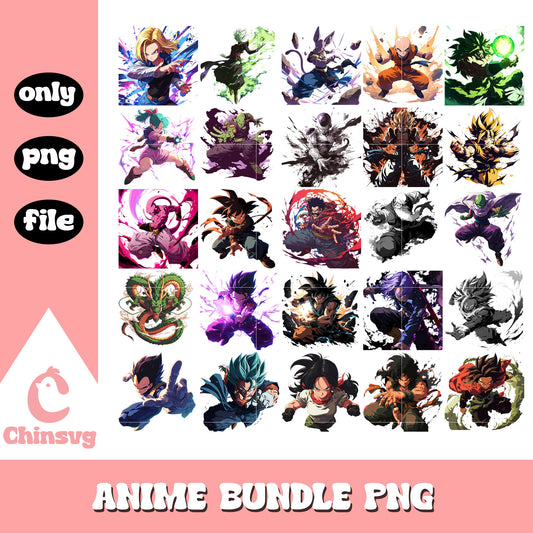 Dragon ball water color bundle png, dragon ball legends png