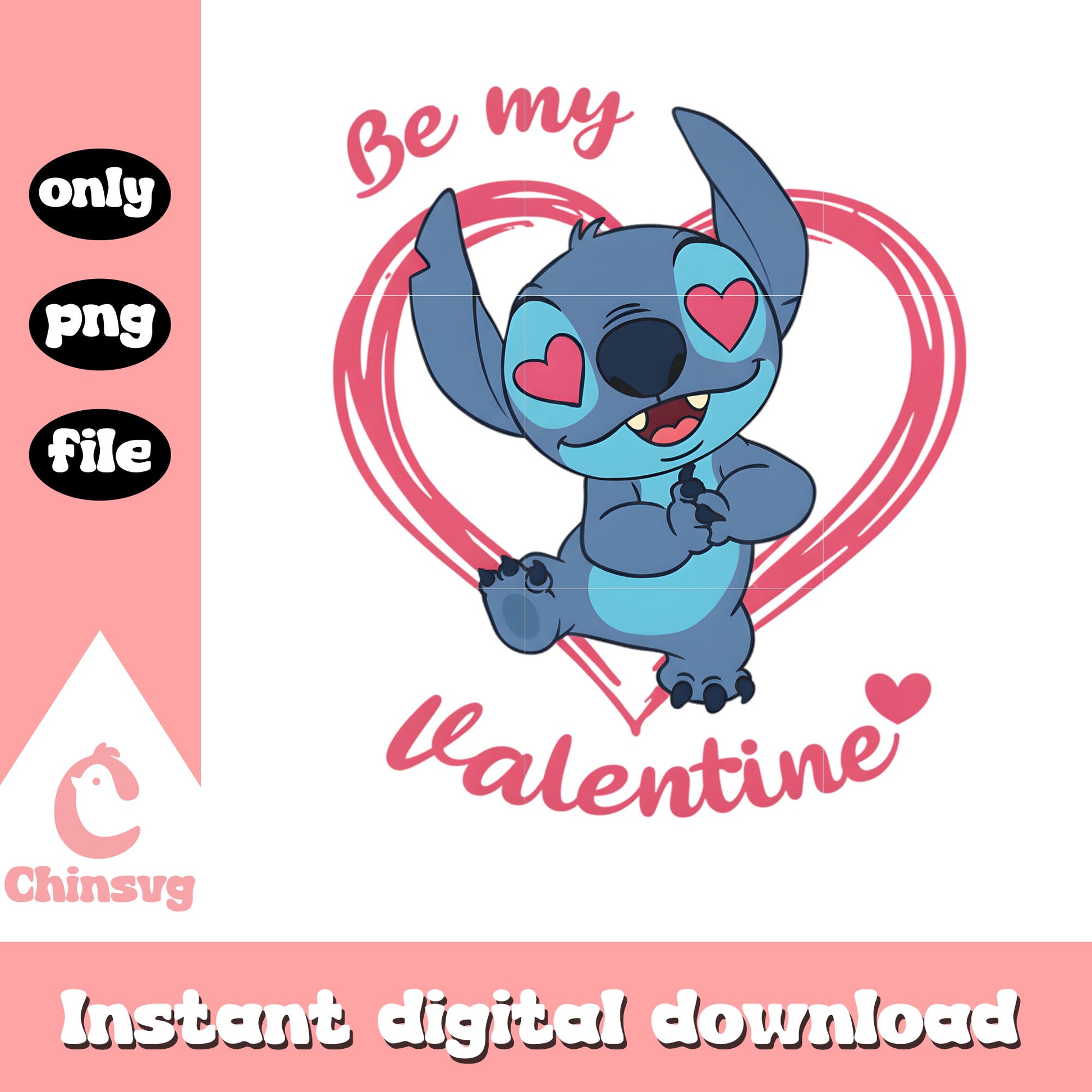 Drawin stitch love valentine png, stitch valentine​​​ png