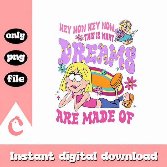Dreams Are Made Of Retro PNG, Groovy 70s Clipart, Instant Download PNG