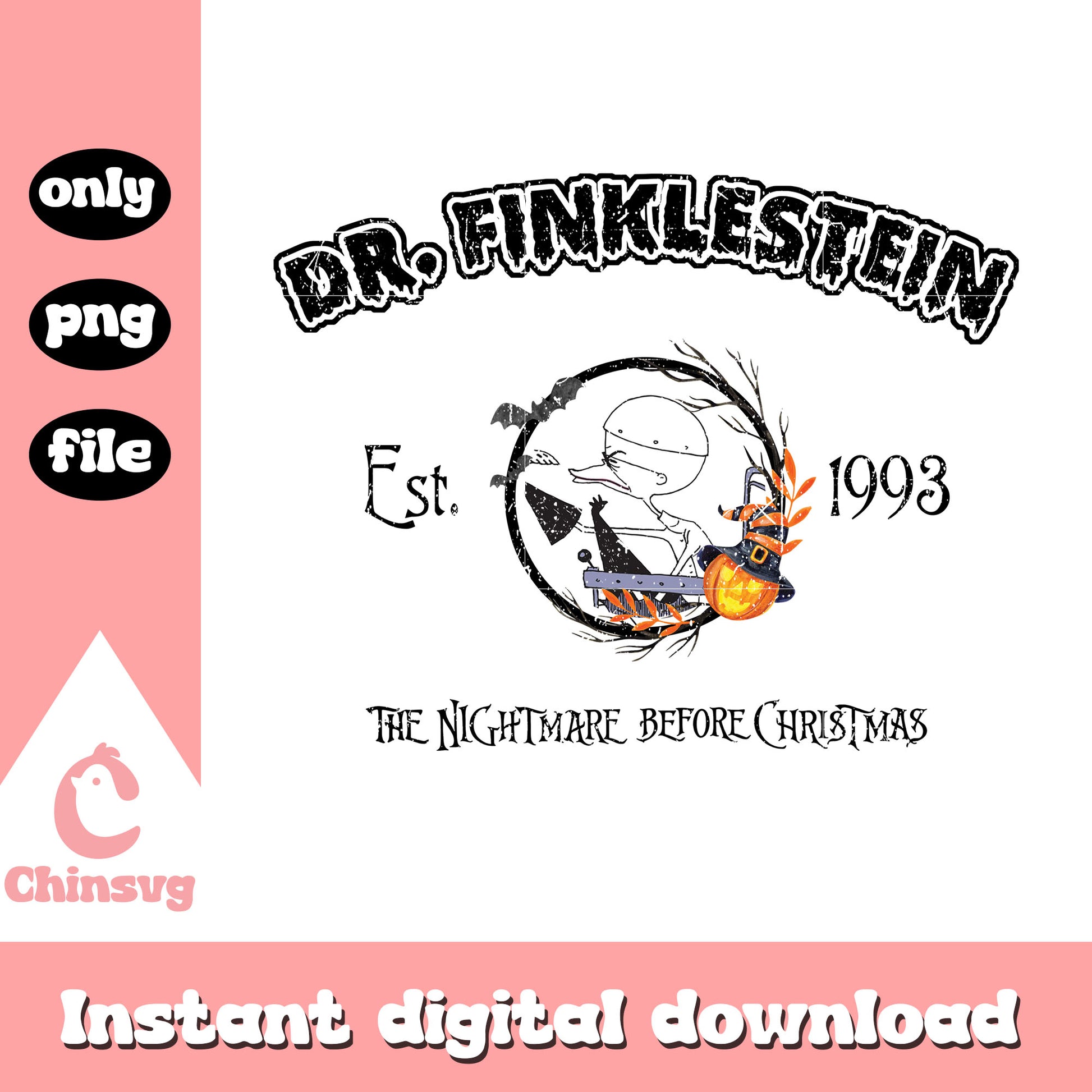 Dr finklestein est 1993 nightmare movie png, dr finklestein art png