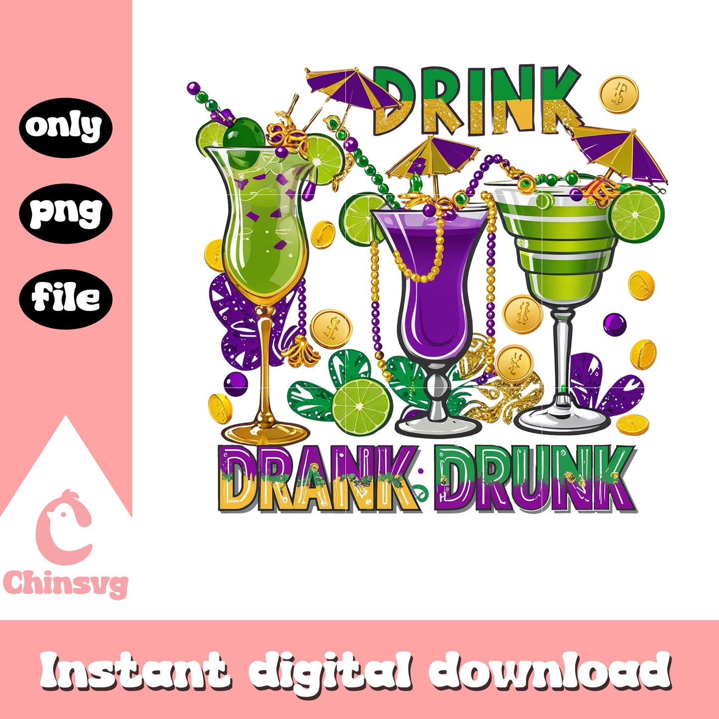 Drink fruits mardi gras png, mardi gras new orleans​​​ png