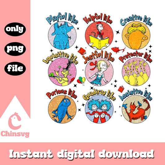 Dr seuss character helpful like png, dr seuss characters png