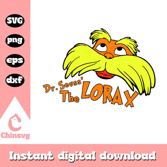 Dr seuss the lorax face svg, the lorax svg, dr seuss cast svg