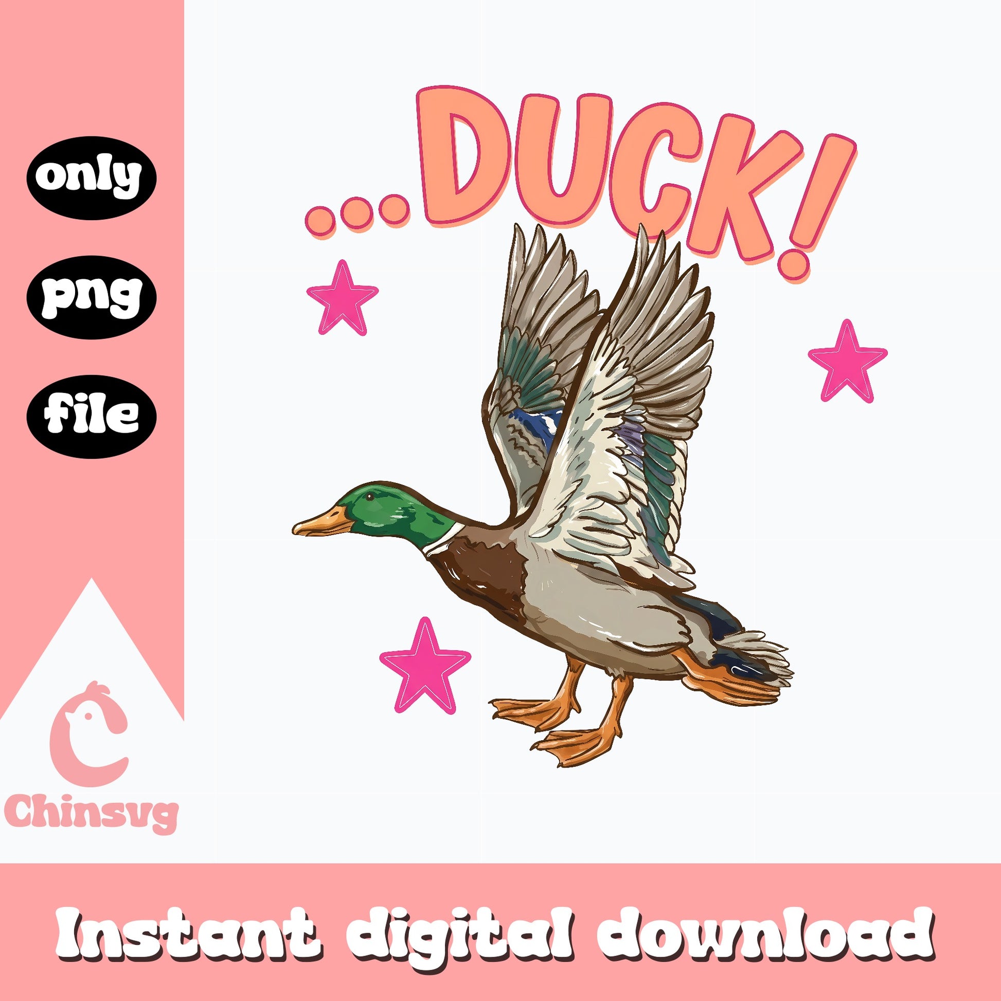 Duck SVG PNG Bundle, Funny Duck Clipart, Animal PNG SVG