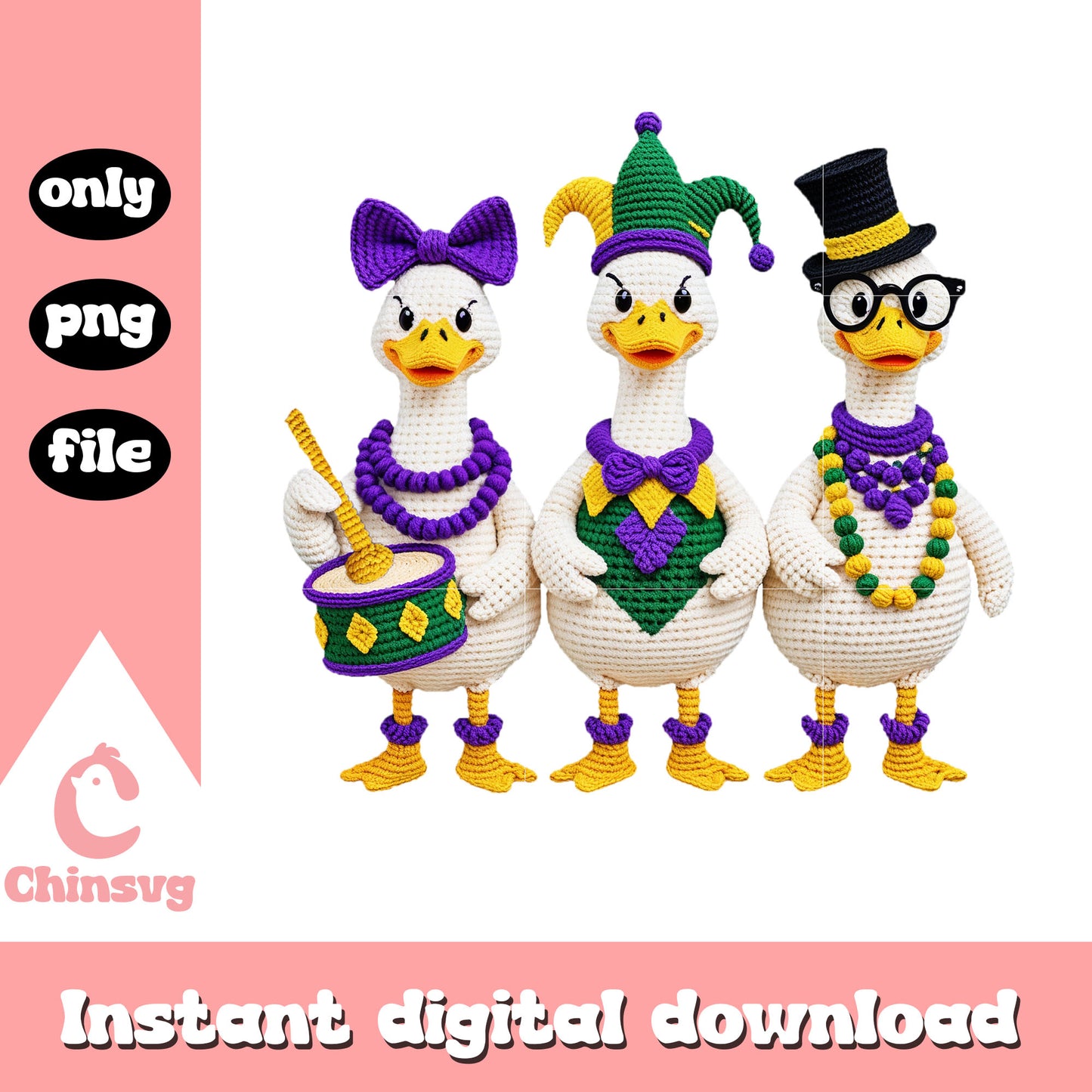 Duck friends mardi gras png, schedule parade new orleans​ png