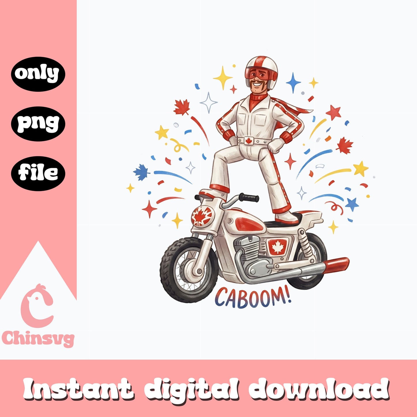 Duke Caboom Toy Story PNG, Disney Pixar PNG, Canada Day PNG