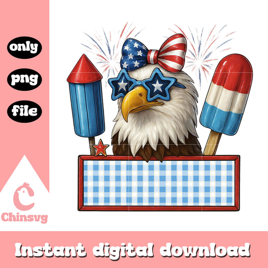 Eagle america 4th of july design png, 4th of july decoration png