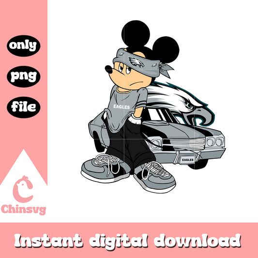 Eagles mickey style logo png, nfl philadelphia eagles​​​​​ ​png