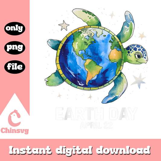 Earth day april 22 turtle design png, when is earth day png