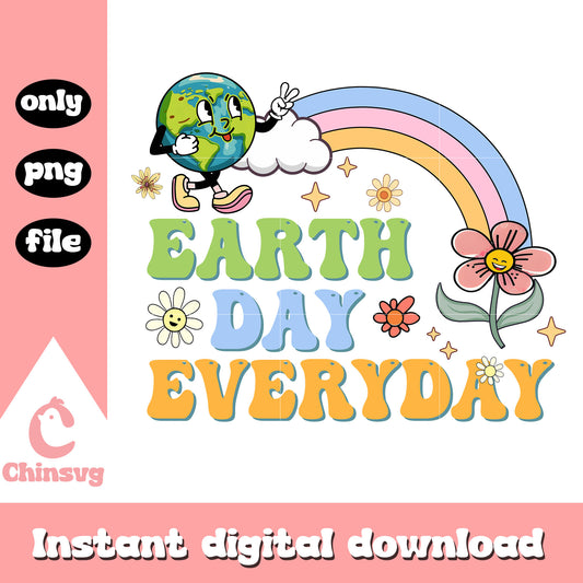 Earth day everyday rainbow design png, when is earth day png