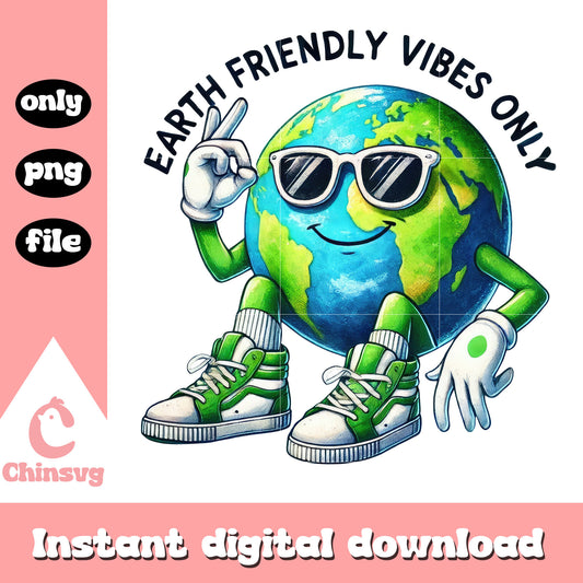 Earth friendly vibes only png, google earth day quiz png