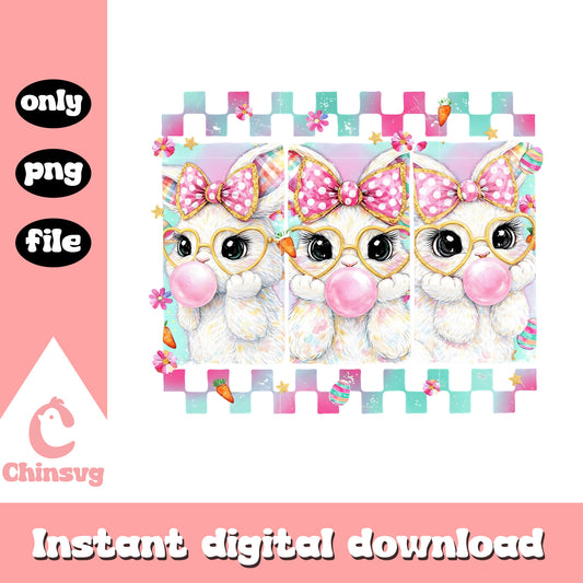 Easter bunny bubblegum png, easter bunny png, easter day png