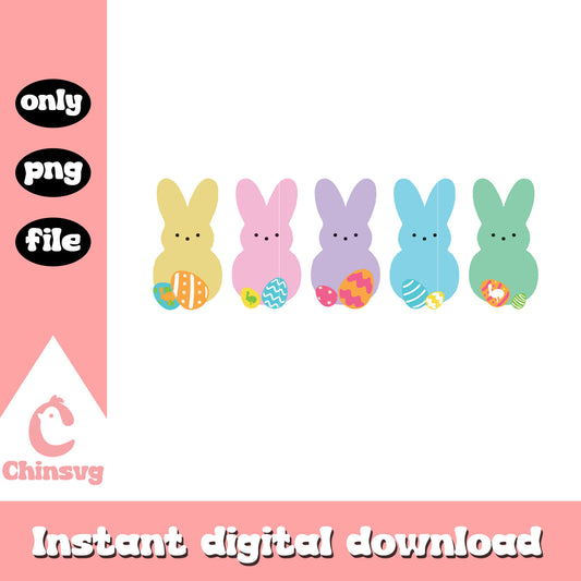 Easter bunny peeps logo design png, bunny peep​ png, easter png
