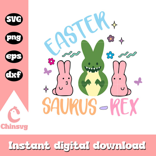 Easter saurus rex peeps svg, dinosaur svg, easter day svg