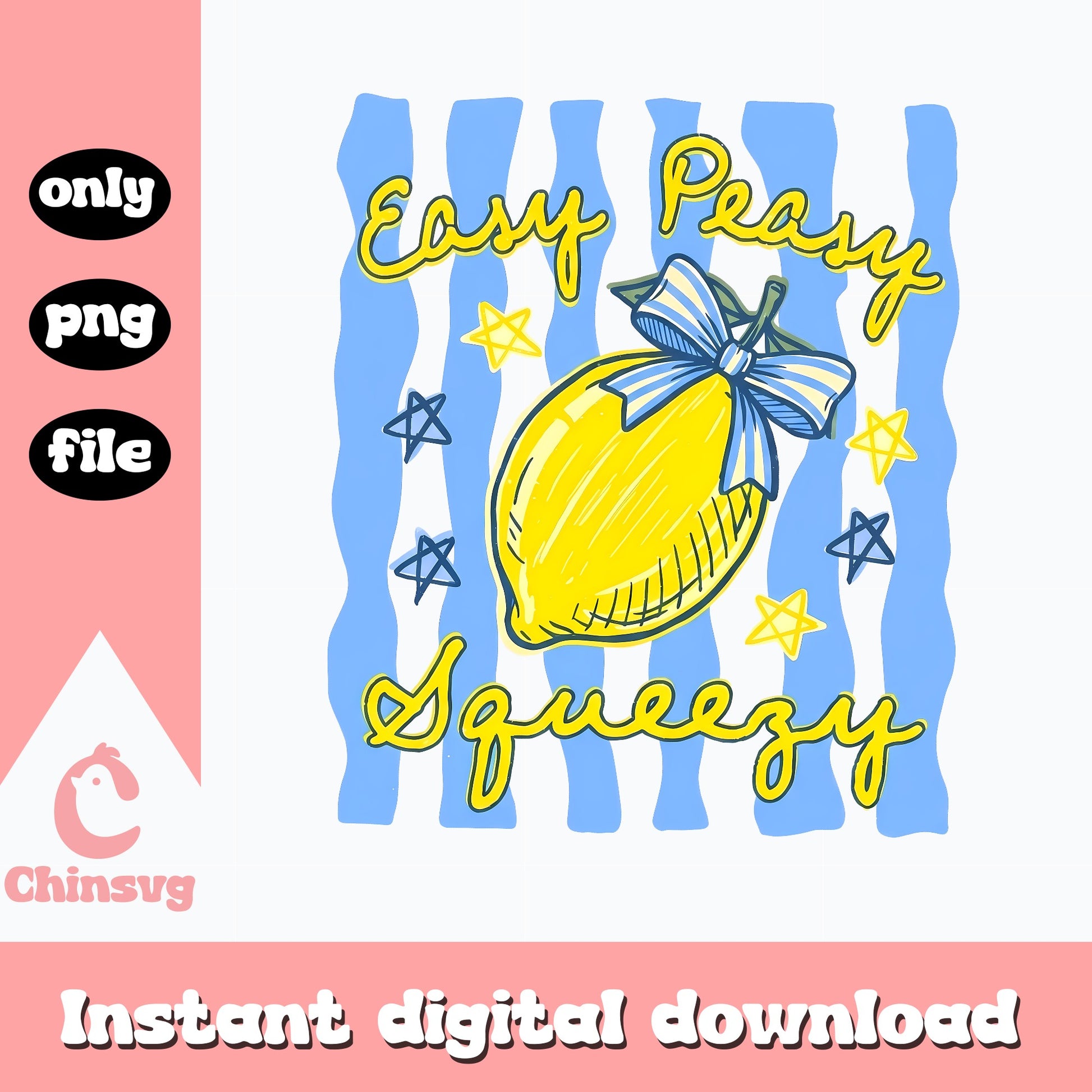 Easy Peasy Lemon Squeezy PNG, Summer Clipart, Cute Lemon PNG