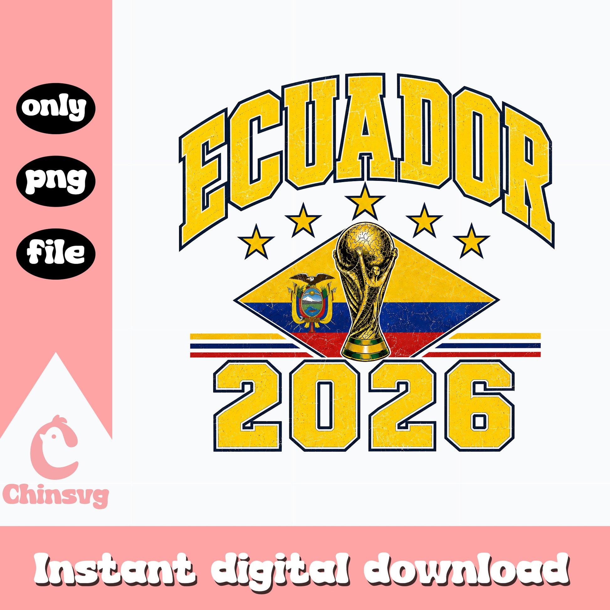 Ecuador 2026 World Cup PNG, Ecuador Soccer Flag, Football PNG