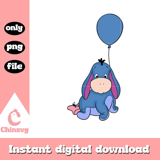 Eeyore chaarcter balloon png, winnie the pooh characters png