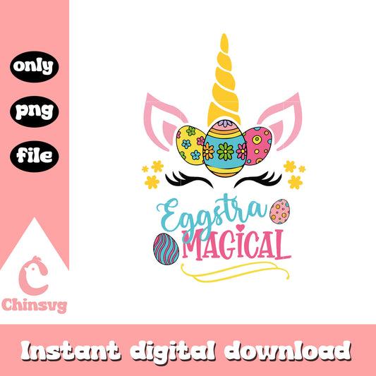 Eggstra magical unicorn design png, unicorn and bunny​ png