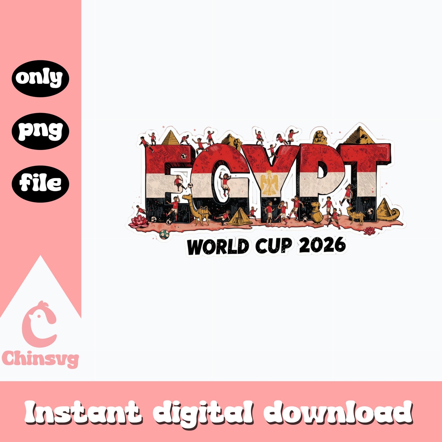 Egypt World Cup 2026 PNG, Egypt Soccer Team PNG, Football PNG