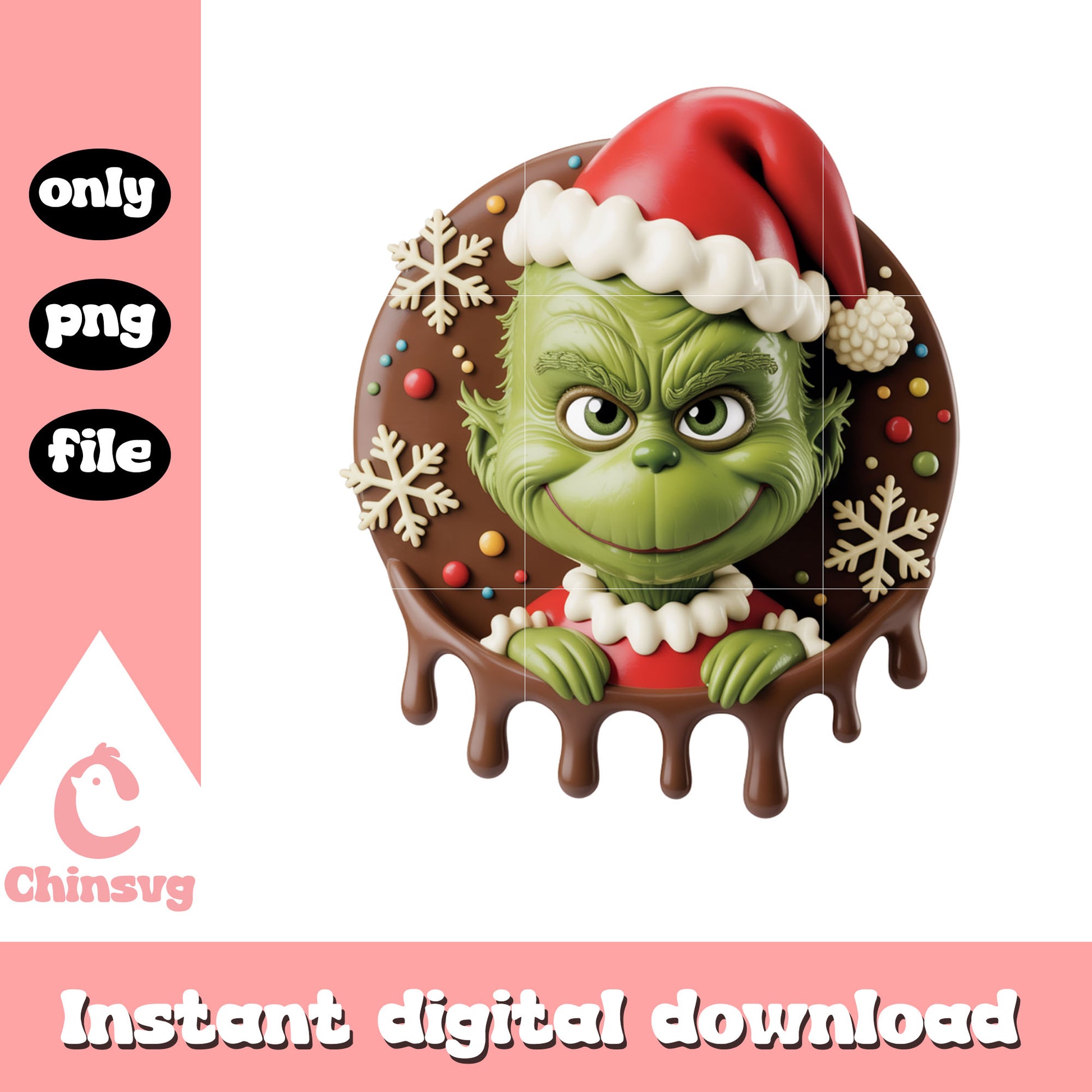 Elf grinch christmas chocolate donut png, christmas grinch png 