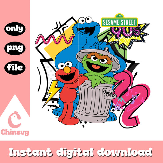 Elmo oscar the grouch cookie monster png, sesame street cartoon png