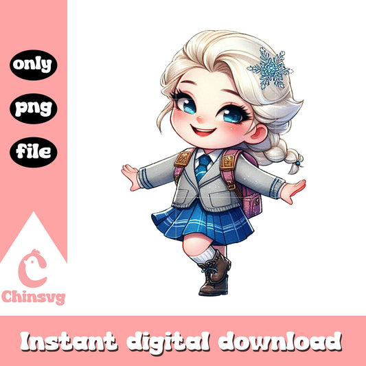 Elsa frozen student back to school png, school spirits png