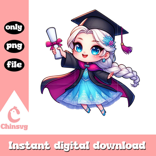 Elsa graduation design png, elsa frozen png, disney frozen png