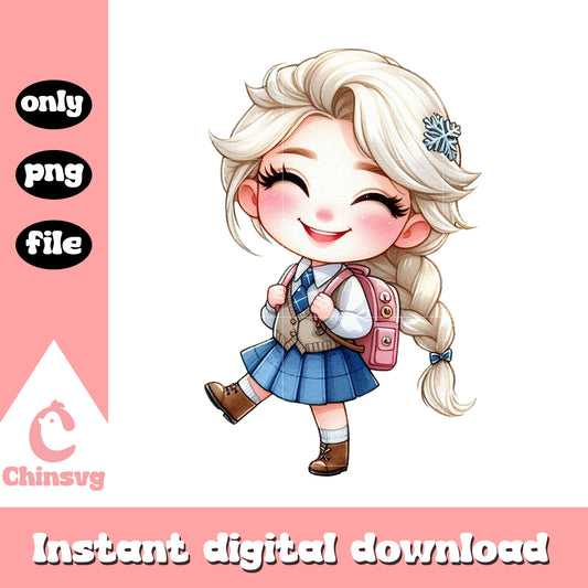 Elsa queen character uniform png, school closings png