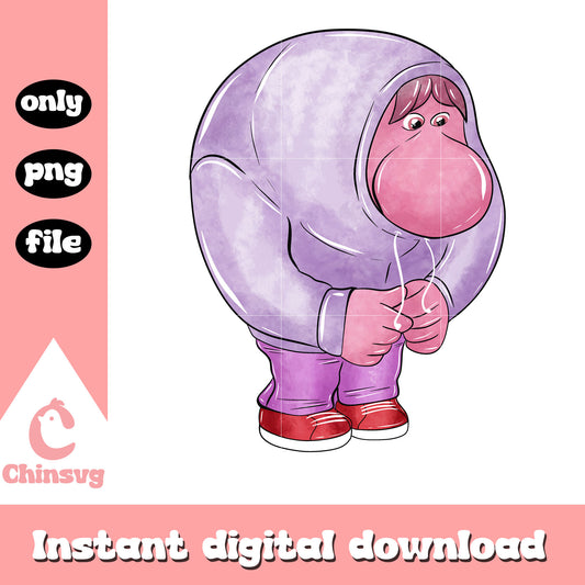 Embarrassment alone inside out design png, inside out 2 character png