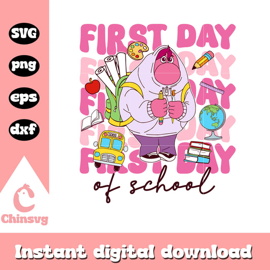 Embarrassment first day of school svg, inside out embarrassment svg