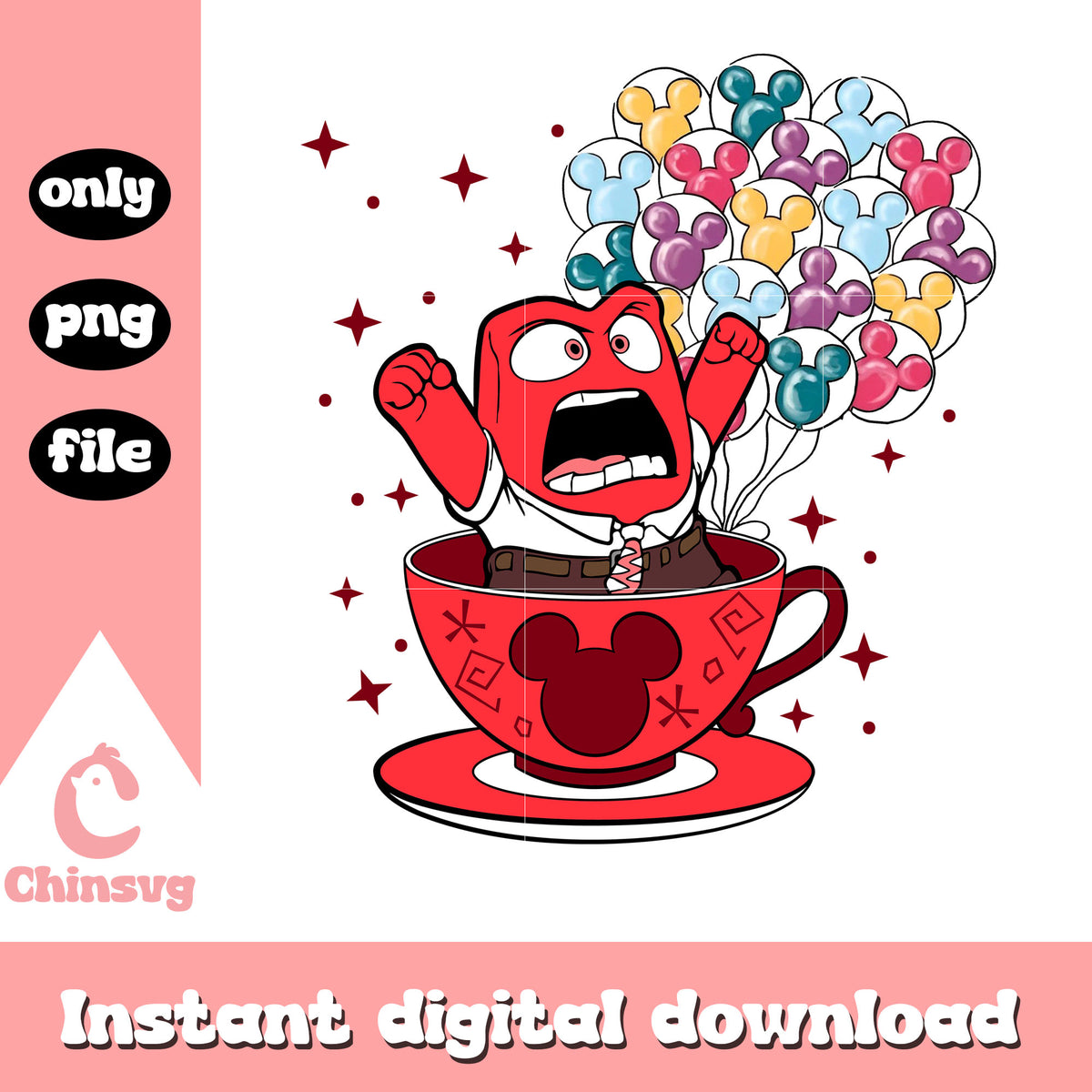 Emotion teacup anger inside out png, inside out anger character png ...