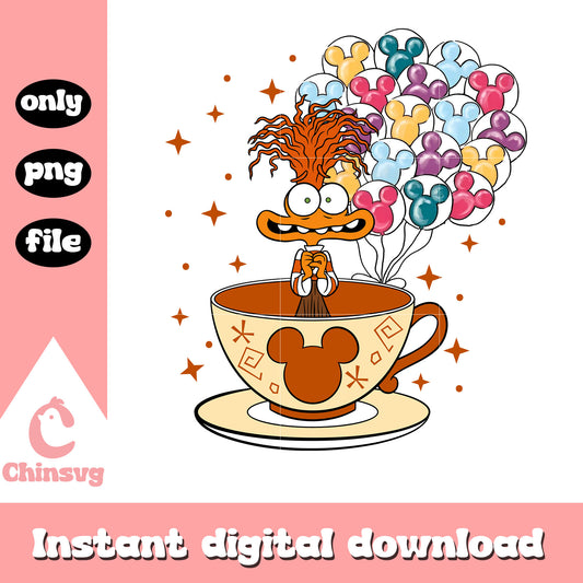 Emotion teacup anxiety inside out png, anxiety inside out​ png