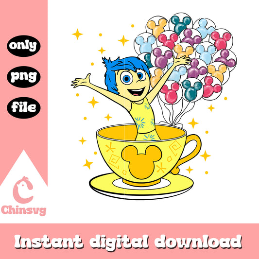 Emotion teacup joy inside out png, costume joy inside out​ png