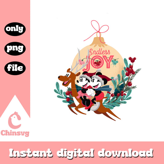 Endless joy christmas bauble png, christmas ornaments png