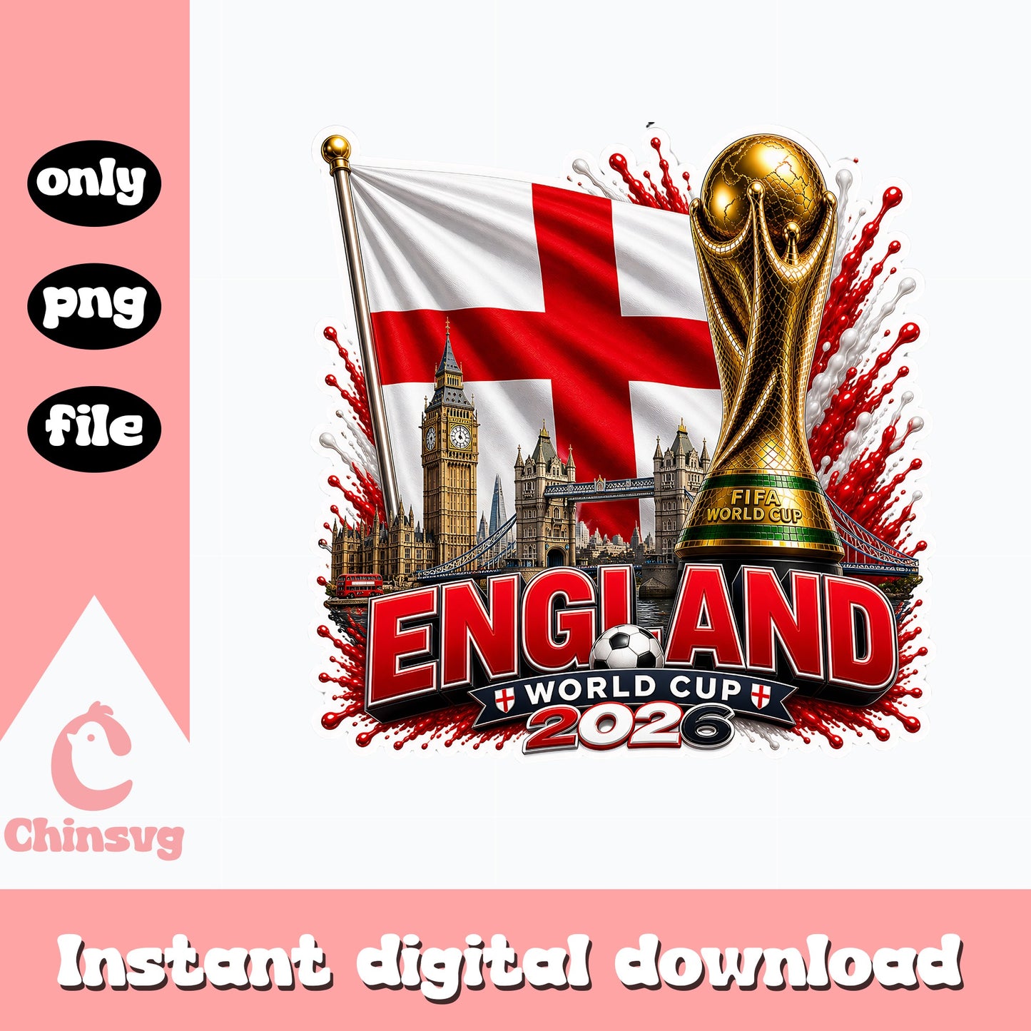 England World Cup 2026 PNG, England Soccer Trophy PNG, Football PNG