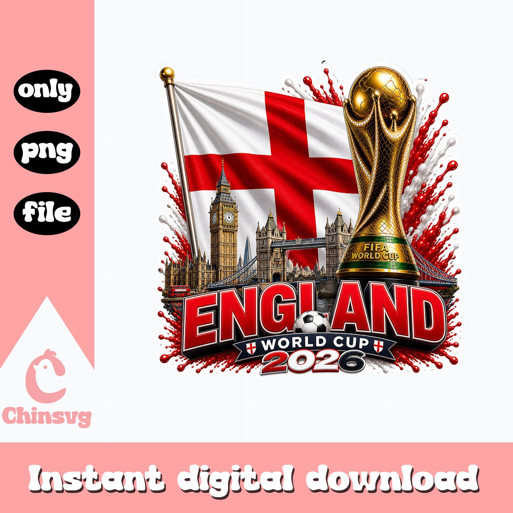 England World Cup 2026 PNG, England Soccer Trophy PNG, Football PNG