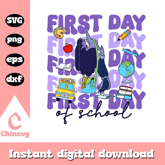 Ennui character first day of school svg, inside out ennui svg